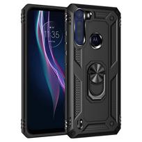 Armor Shockproof Case for Motorola One Fusion Fusion+ Rugged Military Drop Protective Magnet Car Holder Ring Case Cover for One Fusion