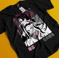 Demon Slayer Shirt Tanjiro Tshirt Nezuko T-Shirt Muzan Doma Tee Inosuke Zenitsu M