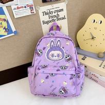 Labubu School Bag New Large-capacity Casual Versatile Primary School Students Lightweight Children's Backpack KTY violetinė