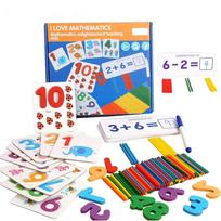 Montessori matematikos žaislai vaikams Ankstyvojo ugdymo žaislai Skaičiuojantys mediniai lipdukai Vaikų skaičius pažinimo gimtadienio dovana