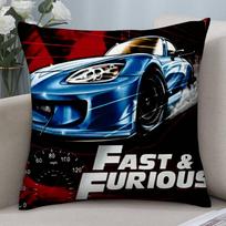 Film F-Fast and F-Furious Car Pillow Case Short plush Double-sided Print Square Throw Pillow Covers Sofa Home Cushion Decor 12x12Inch