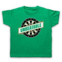 Darts Unbeatable Slogan Arrows Cool Sports Retro Kids Childs T-Shirt 3XL
