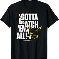 Pokémon - Gotta Catch Em All Pikachu T-Shirt S juoda