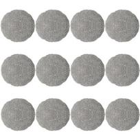 12Pcs Window Cleaning Rag Super Soft Odor Non-Shedding Simple Installation Universal Elastic Grey Color Robot Vacuum Cleaner Spare Parts Home Supplies pilka