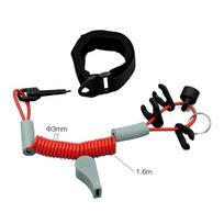 Outboard Boat Motor Kill Stop Switch Key Rope Safety Lanyard Tether Kill Switch Key Rope Set for Motorboat raudona