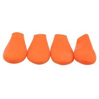 4Pcs/Set Waterproof Dog Shoes For Chihuahua Balloon Type Rubber Rain Boots Portable Dog Accessories Outdoor Footwear Socks S oranžinė