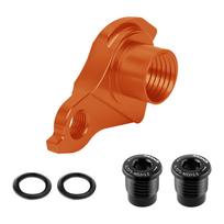 Bike Rear Derailleur Hanger,Aluminium Alloy Mount Hardware,Bicycle Tail Hook Replaces with Bolts for Outside Repairing oranžinė