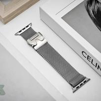 2 PCAK Titanium Band for Apple Watch Ultra 2 49mm 44 45 46mm 40 41 Series 10 9 8 7 Milanese Loop IWatch Secure Parach ute Buckle Ultra 2 49mm&For Apple Watch sidabras