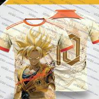 Goku Specialus Japonijos Anime Futbolo Marškinėliai Dragon Ball Vyrams/Moterims Vaikams Per dydį T-shirt Greitai džiūstantis Kvėpuojantis Bandai Cosplay T-shirt XXS