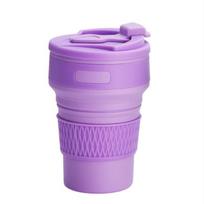 350 ml kavos puodeliai Kelioninis sulankstomas silikoninis puodelis Sulankstomi vandens puodeliai Be BPA Maistinis termosas Izoliuotas kelioninis izoliuotas butelis violetinė