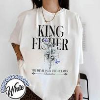 Quicksilver Kingfisher spaudinio unisex marškinėliai Saeris Fane karvelio įkvėpti marškiniai Fantazijos knygų mėgėjo marškinėliai Juokingas džemperis Streetwear S