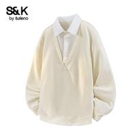 Baleno S&K Men's Faux Layered Hoodie XL abrikosas