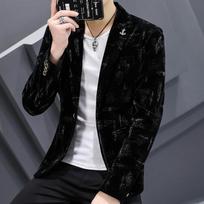 Vyriški švarkai Slim Fit kostiumai vyrams Verslo oficialus paltas Vyriškas vestuvinis kostiumas Vyriškas mados velvetas vyriškas švarkas M