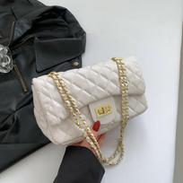 Xiaoxiangxiang Linglang Chain New Style High-end Fashion Style Large Capacity Quality Single-Shoulder Women's Crossbody Small Square Bag pink