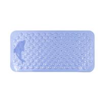 Silikoninis pasaulis vonios kambario neslystantis kilimėlis PVC dušo kilimėlis nuo kritimo delfinų masažo siurbimo puodelis su nutekėjimo anga 70CMx35CM šviesiai mėlyna spalva