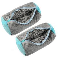 Shoe Washing Machine bag, Shoe Laundry Bag for Washer and Dryer,Reusable and Durable Zipper with Hook Design (Gray, 2 Pack) Pack of 1 gray