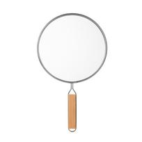 Stainless-Steel Anti-splash Screen Durable Cooking Cover Grease Splatter Screen Guards Mesh Wooden Handle