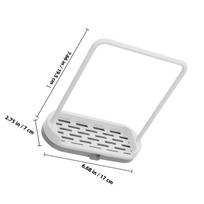 Plastic Storage Hanging Rack Beige Removable Dishcloth Drying Rack Kitchen Towel Holder Soap Sponge Organizer pilka