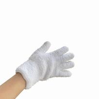 1 Pair Super Soft Microfiber Cleaning Gloves Comfortable Solid Color Dust Removal Gloves Absorbent Five Finger