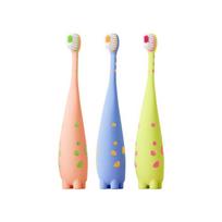 PROTEFIX Dinosaur Doctor Kids Toothbrush 3-Pack (Blue+Yellow+Pink)