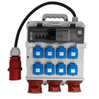 Statybinė skydinė 2X16A 32A Cee 8X230V Erbetka Su Kabeliu Apsaugota Doktorvolt Tr-S/Fi Dv-5022-D