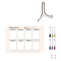 Magnetic Fridge Meal Planner with Pen Meal Prep Board Weekly Food Menu Board  Home Style E