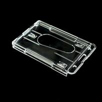 Credit Card Holder Vertical Design Vertical Hard Plastic Transparent Double-sided Use Cutting Sleeve Cutting Ferrule Card Sets skaidri