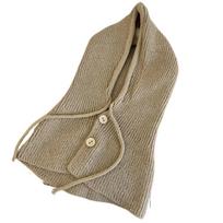 Thicken Scarf Balaclava Hats Drawstring Windproof Knitted Beanie Cap One-piece Design Warm Snood Collar Hood Women&Men chaki