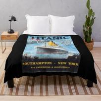 Titanic Sinking Throw Blanket Super Soft Fuzzy Cozy Warm Plush Blanket for Bed Couch Chair Living Room Spring Fall Winter Spring 75x90cm