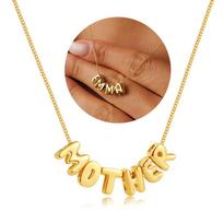 Bubble Letter Necklaces Custom 3D Bubble Letters Balloon Necklaces for Women Girls Gold Personalized Jewelry Gift 1-2 Letters auksas