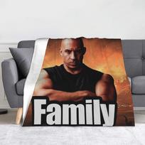 Family Vin Diesel Fast and Furious Blanket Flannel Decoration  Breathable Warm Throw Blankets for Sofa Travel Quilt 75x90cm