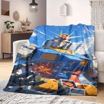 Luminous Gundam Flannel Blanket Warm,Comfortable,Suitable for Bedrooms,Sofas,Beds,Chairs,Picnics,Travel 75x90cm