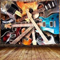 Tapestry musical guitar wall for 75x100 juoda
