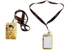 Etui Na Kartę Identyfikator Gustav Klimt Pocałunek Smycz Do Kart