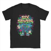 Meme 67 Six Seven Funny Humor Italian Brainrot T-Shirts Men Awesome Cotton T-Shirts Summer O Neck Tee Shirt Tops S
