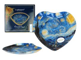 Talerz Dekoracyjny Serce Van Gogh Gwiaździsta Noc Sztuka Prezent Carmani