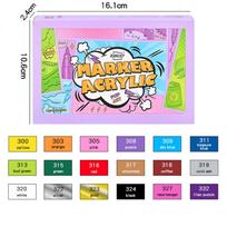Soft Tip Acrylic Marker Set Art Brush Pens for Fabric Rock Ceramic Glass Canvas DIY Card Making Painting Coloring Art Supplies