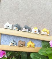 8pcs Creative push pins, cute cats eating fish, dogs gnawing on bones, soft wooden boards, felt, photos, I-nails China Mainland