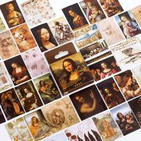 45pcs/lot Van Gogh Famous paintings Mini Box Stickers Vintage Paper Stationery Sticker Set For Diy Scrapbook Card Making Craft