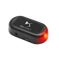 1Pcs Car Mini Solar Powered Security LED Light Caution Lamp Auto Accessories For DS SPIRIT DS3 DS4 DS4S DS5 DS 5LS DS6 DS7 WILD raudona