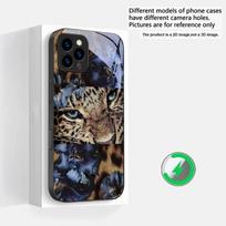 Flower Leopard Shadow Suitable For iPhone 16E 17 Pro Max 15 Pro 14 13 Plus 12 mini 11 16 Air 17Pro magnetism Glass Phone Case iPhone 15 Pro Max