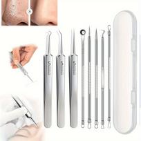 Blackhead Acne Acne Tool Set for Easy Storage, Stainless Steel Tweezers, Acne&Blemish Extraction Tool with Portable Storage Care