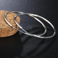 Klasikiniai 5cm-6cm Dideli Apskritimo 925 Sterlingų Sidabro Lanko Auskarai Moterims Mada Vestuvės Gimtadienio Dovana Aukštos Kokybės Juvelyrika
