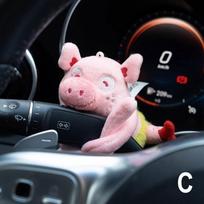 Mieli automobilių valytuvai kiaulės lėlė, suasmeninta automobilio pliušinės lėlės puošmena Kūrybingos dovanos automobilio interjero dekoravimo priedai