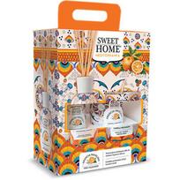 Navelina Orange Set - Dárková sada aroma difuzéru se svíčkou