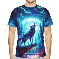 2024 Wolf T Shirt For Mens Animal Print Short Sleeve Top 3D Casual Street Man's T-shirt Oversized Tee Shirt Men Vintage Clothing S smėlis