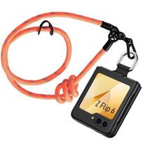 Protective case - BOOLING - Samsung Galaxy Z Flip 6 - Shockproof - Orange shoulder strap - Rigid juoda