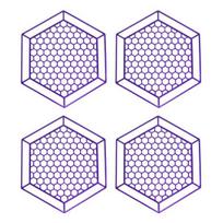 Plūduriuojanti bičių girdykla sodui, drugeliams, vabzdžiams, lauko bičių vonelės, gėrimo stotelė ištroškusiems apdulkintojams 4pcs violetinė