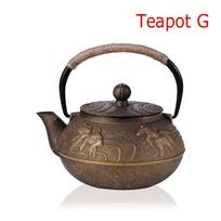 New 7 Chioces Cast Iron Teapot Set Japanese Tea Pot Tetsubin Kettle Enamel 900ml Kung Fu Infusers Metal Net Filter Cooking Tools