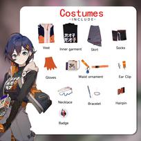 Anime Zenless Zone Zero Cosplay Costume Belle Costume Halloween Anime ZZZ Outfit Girl Uniform Wig Birthday Gifts Carnival Full Set XL oranžinė
